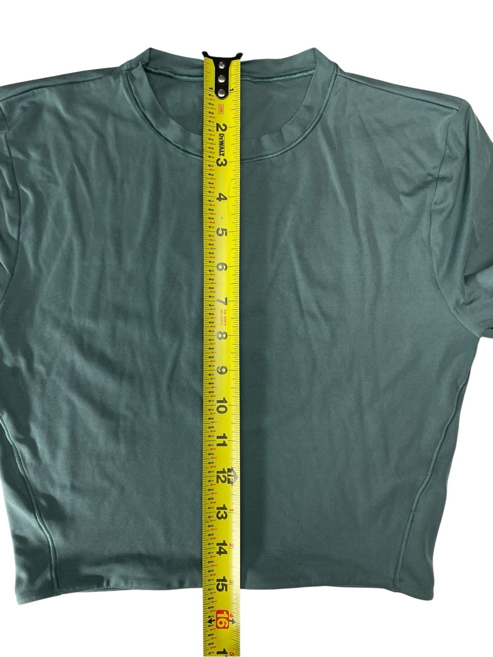 Lululemon Wundermost Ultra-Soft Nulu Crewneck Cropped T-Shirt Size XS Forest - Picture 9 of 9